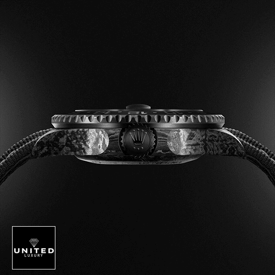 Rolex DiW NTPT Carbon Black button & crown pusher 